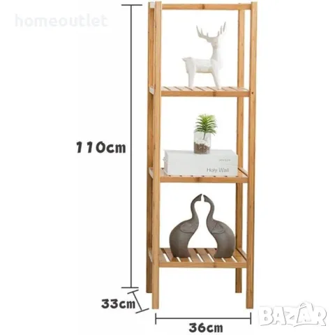 ПРОМОЦИЯ Мултифункционален бамбуков стелаж UNHO ZJJ178-G1, снимка 6 - Стелажи и щандове - 49085415