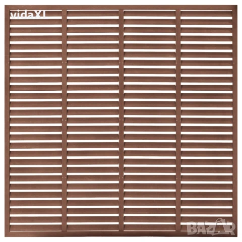 vidaXL Ограда с ламели, WPC, 180x180 см, кафява(SKU:318106), снимка 1