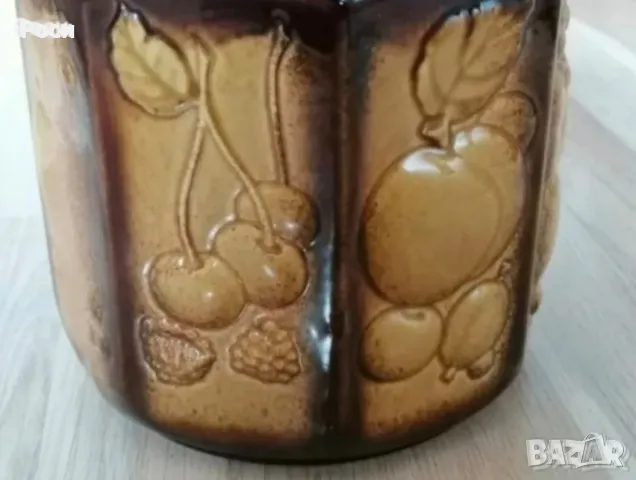 Глинен съд Rumtopf от 1960г, снимка 3 - Антикварни и старинни предмети - 49461058