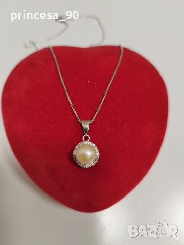 Колие с перла, снимка 2 - Колиета, медальони, синджири - 52965983