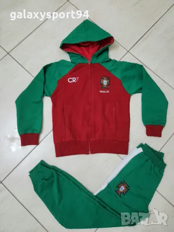 Червен Детски Екип CR7 RONALDO Португалия 2025г Комплект с шорти и анцуг 128, снимка 7 - Футбол - 49674902