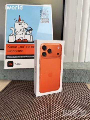 1TB ⚠️ iPhone 17 Pro Max ❗️ Лизинг от 136лв/м ❗️ Cosmic Orange НОВ❗️ГАРАНЦИЯ❗️ (1000GB)