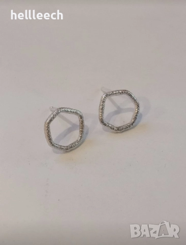 Сребърни обеци, снимка 2 - Обеци - 52669183