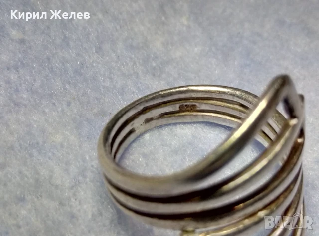 СТИЛЕН АРТ МОДЕЛ СРЕБЪРЕН ПРЪСТЕН СРЕБРО 925 ДИЗАЙНЕРСКА АЖУРНА ИЗРАБОТКА 49418, снимка 3 - Пръстени - 50510718