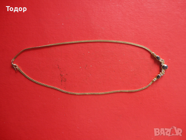 Позлатено колие с камъни 2, снимка 5 - Колиета, медальони, синджири - 44734076