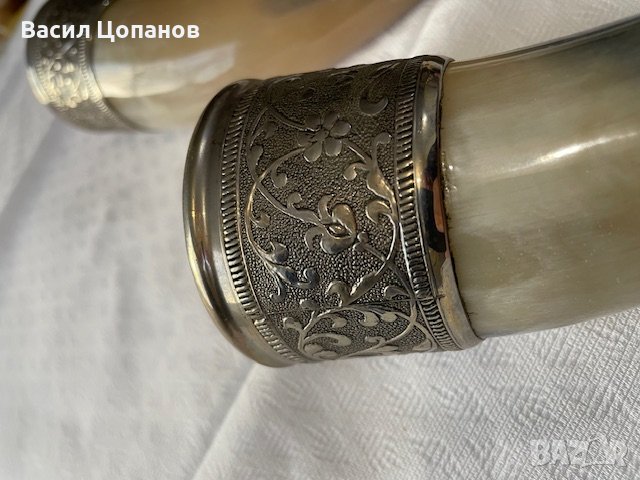 Кавказки рогове за вино, снимка 2 - Антикварни и старинни предмети - 44146454