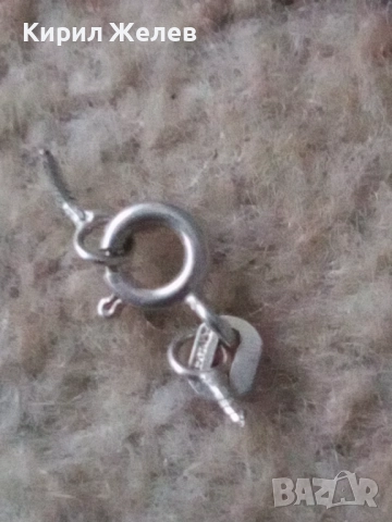 Сребърна карабинка закопчалка 51136, снимка 6 - Колиета, медальони, синджири - 52339180