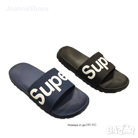 Мъжки джапанки черни и сини модел 61, снимка 1