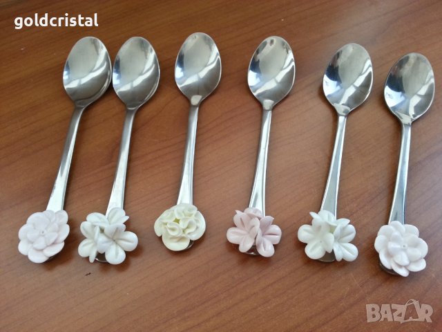  лъжички  с порцелан 