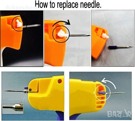 НОВ! Маркиращ пистолет за етикети с игли и 1000 пластмасови конци, снимка 3 - Други инструменти - 50628915