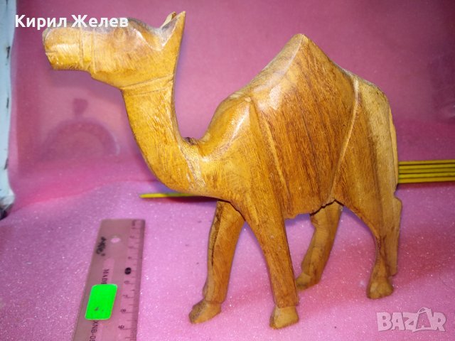 СТАРА ДЕКОРАТИВНА ДЪРВЕНА ФИГУРКА на КАМИЛА РЪЧНА ИЗАБОТКА За КОЛЕКЦИЯ УКРАСА 42843, снимка 11 - Статуетки - 44314272