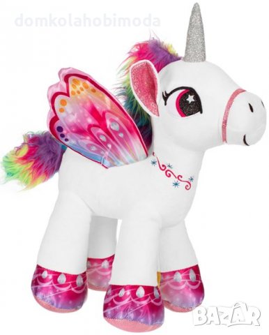 Плюшен Бял еднорог,30х16х41 см