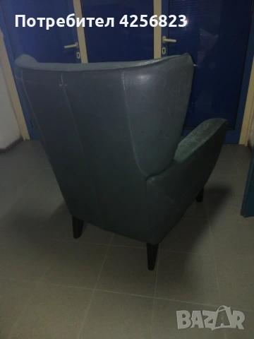 Фотьойли 2бр. сивосини - дебела телешка кожа , снимка 5 - Дивани и мека мебел - 51832072