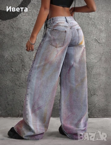 Дамски дънки с широки крачоли, снимка 2 - Дънки - 52818033