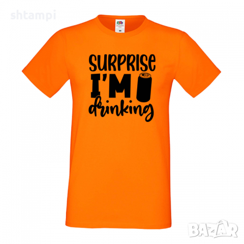 Мъжка тениска,Surprise I'm Drinking,Бира,Бирфест,Beerfest,Подарък,Изненада,Рожден Ден, снимка 8 - Тениски - 36387551