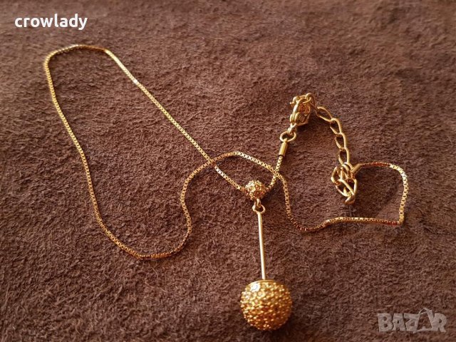 Уникално дизайнерско колие с 18к златно покритие и кристали SWAROVSKI, снимка 9 - Колиета, медальони, синджири - 42272149