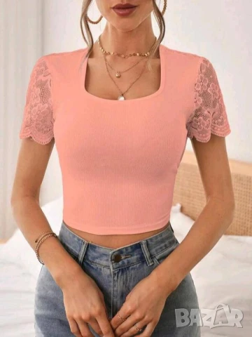 топ с дантела 