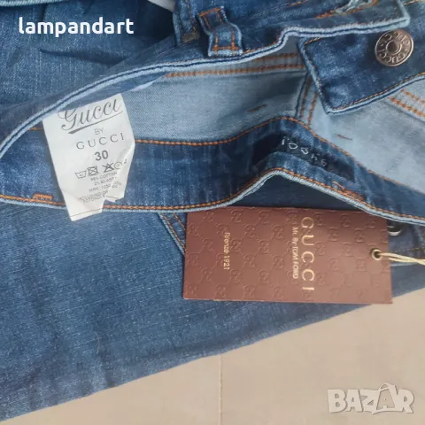 Мъжки изчистени сини дънки Gucci, снимка 4 - Дънки - 37724219