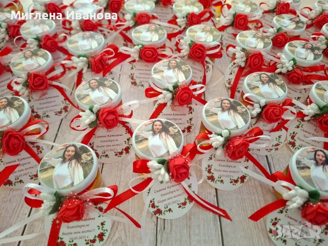 Бурканчета с мед/свещ/подаръци за гости/Коледа , снимка 5 - Други - 40004519