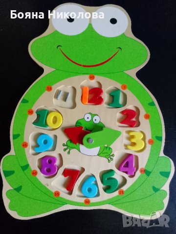 Детски дървен календар - часовник, снимка 3 - Образователни игри - 42546089