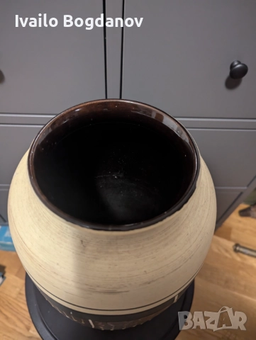 Винтидж керамична ваза, снимка 2 - Вази - 52504625