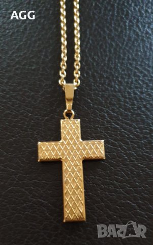 Синджир с кръст разпятие Христово, снимка 2 - Колиета, медальони, синджири - 40847123