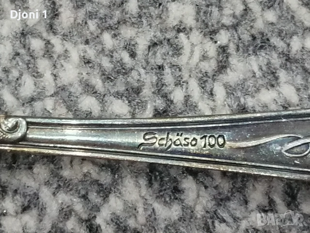 Немска сребърна лъжичка , снимка 4 - Антикварни и старинни предмети - 53494374