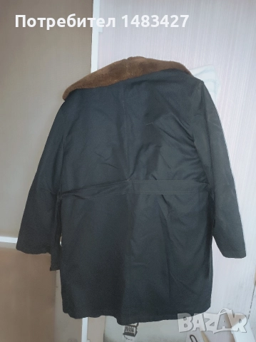 Мъжка шуба с кожена подплата., снимка 4 - Якета - 52982694