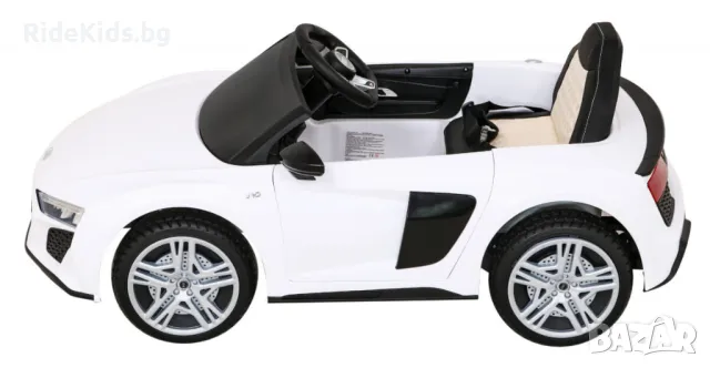 Audi R8 LIFT 12V – Детска акумулаторна кола, Бяла, EVA гуми, снимка 6 - Детски велосипеди, триколки и коли - 50421422