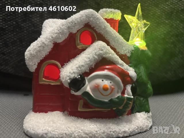 Коледна къщичка декоративна с LED светлина