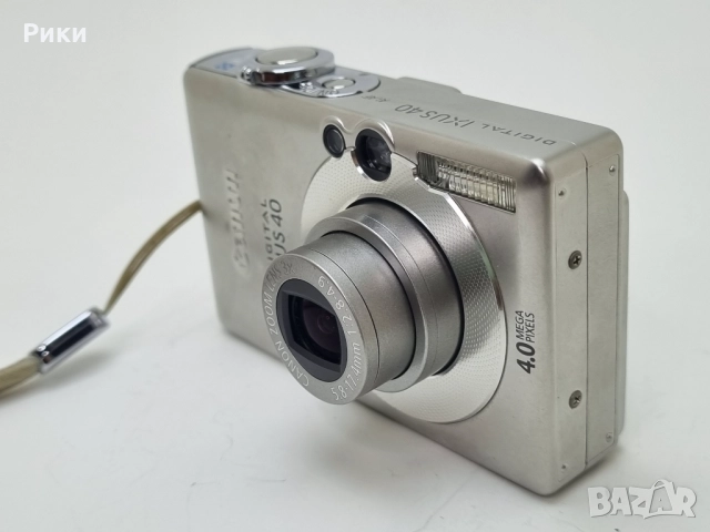 Canon Digital Camera IXUS 40 4.0MP Silver , снимка 4 - Фотоапарати - 52742718
