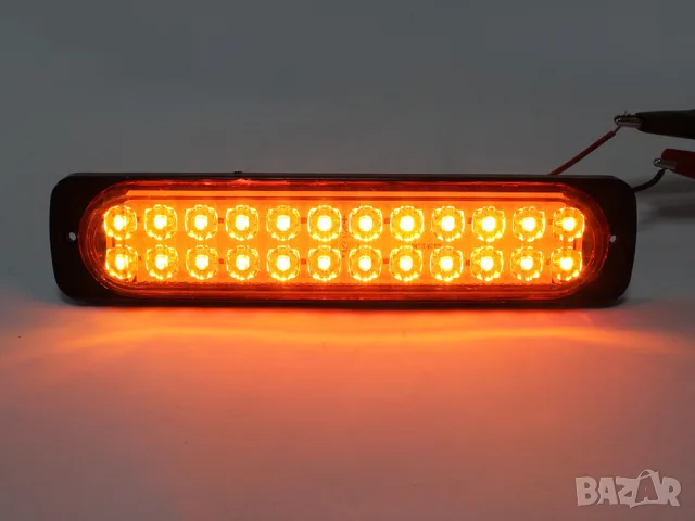 LED габарит 24 LED 12-24V с жълта светлина, снимка 2 - Аксесоари и консумативи - 55868820
