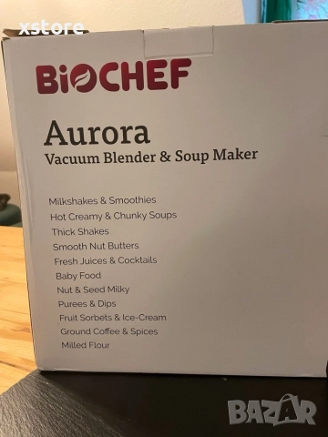 Вакуумен блендер и уред за приготвяне на супи Aurora - черен, червен, снимка 7 - Блендери - 52595874