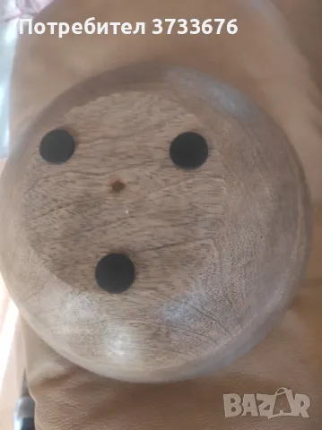 Декоративна дървена купа с глеч на дъното., снимка 3 - Декорация за дома - 49133709