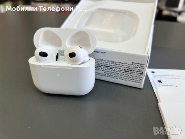 СлуСшалки безжични AirPods 3 с кутйка за безжично зареждане, снимка 2 - Слушалки, hands-free - 42180940