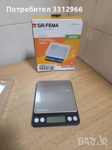 Електронна Кухненска Везна, 0.01гр до 500гр, GRIFEMA GA2003 Компактна и Прецизна, Дигитална!