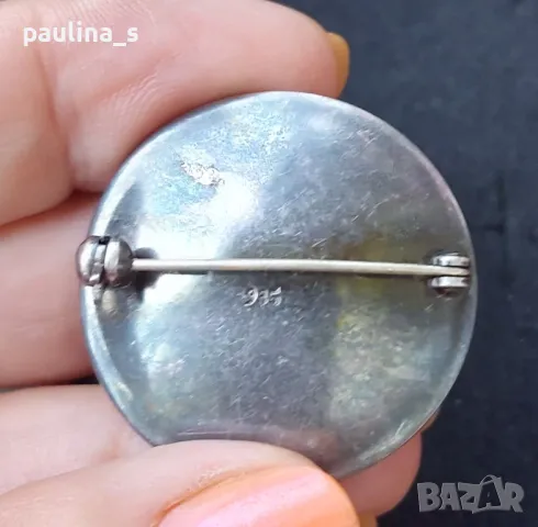 Винтидж / Антика / Две Масивни сребърни брошки / проба 925, снимка 10 - Други - 32540647