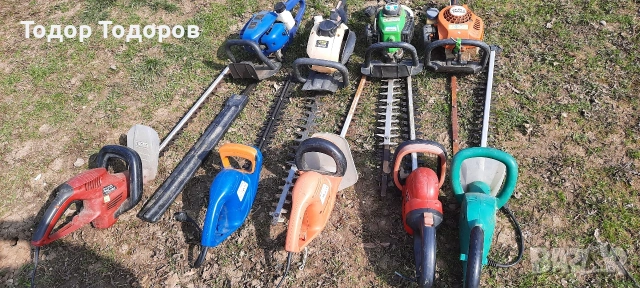 Храсторез бензинов електрически 9 броя , снимка 2 - Градинска техника - 53693200