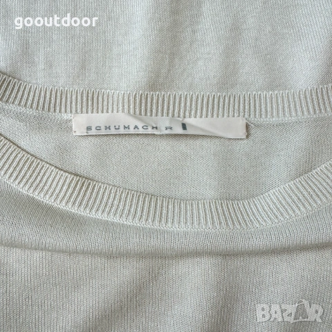 Schumacher копринен пуловер с пеплум (4), снимка 3 - Блузи с дълъг ръкав и пуловери - 53689657