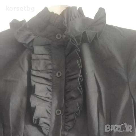 Елегантно черно боди-блуза с къси ръкави 3607, ликвидация!, снимка 3 - Други - 40621953