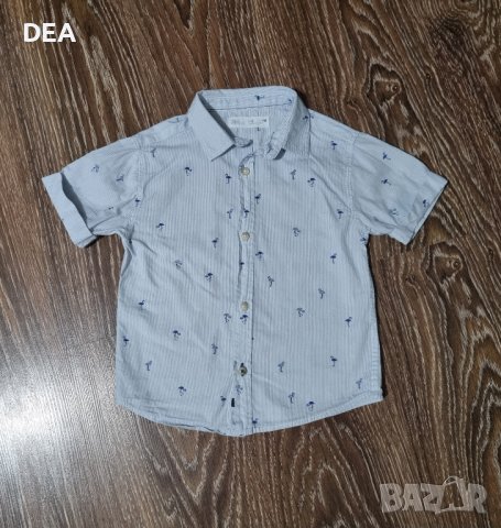 Синя риза ZARA 110см-5лв., снимка 1 - Детски ризи - 41927233