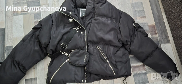 черен зимен бомбър 