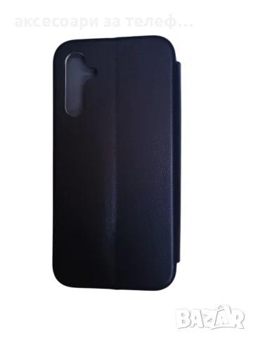 Черен Кожен калъф тип тефтер за Samsung galaxy A15, снимка 2 - Калъфи, кейсове - 50891609