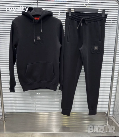 Hugo Boss Мъжки Черен Екип Двуконечна Вата