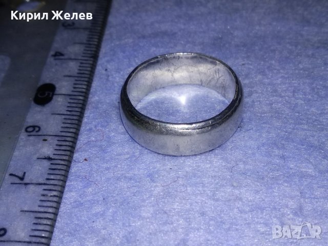 СТАРИННА МАСИВНА СРЕБЪРНА РЕТРО АР ДЕКО СТИЛ ХАЛКА ВИСОКА ПРОБА СРЕБРО ПРЪСТЕН РЪЧНА ИЗРАБОТКА 37823, снимка 4 - Антикварни и старинни предмети - 40762593