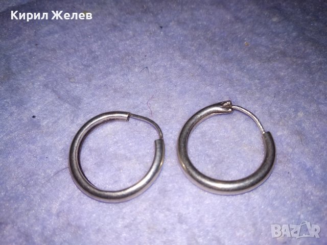 СТАРИ КЛАСИЧЕСКИ РЕТРО АРТ СТИЛ СРЕБЪРНИ ОБЕЦИ СРЕБРО 925 МАЙСТОРСКА РЪЧНА ИЗРАБОТКА Тип ХАЛКА 36408, снимка 6 - Антикварни и старинни предмети - 39638091