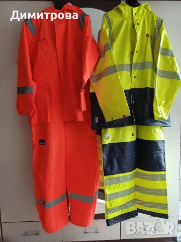 НОВИ! Работни дрехи за дъжд- гумирани, светлоотразителни, незапалими