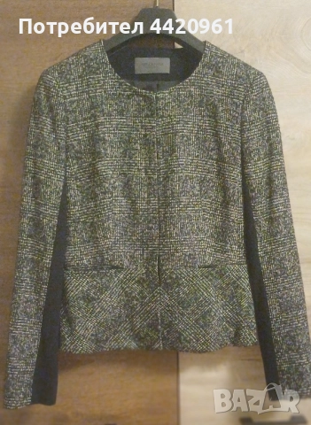 Вталено сиво-черно туидено сако, снимка 4 - Сака - 51897611