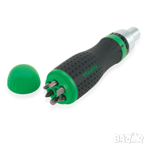 Отвертка тип тресчотка + накрайници 19 в 1 TOPTUL, снимка 2 - Аксесоари и консумативи - 44931198