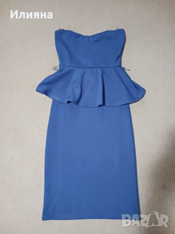 Синя рокля, снимка 2 - Рокли - 53131549